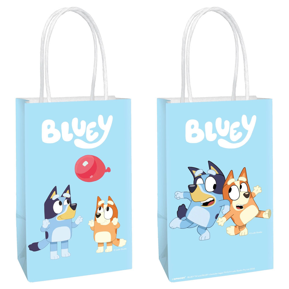 Bluey Printed Paper Kraft Bags 8ct