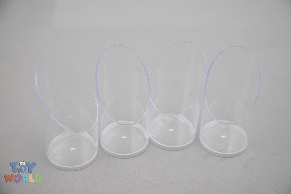 Mini recipiente cilíndrico de postre de 3 pulg., paquete de 12 piezas, transparente