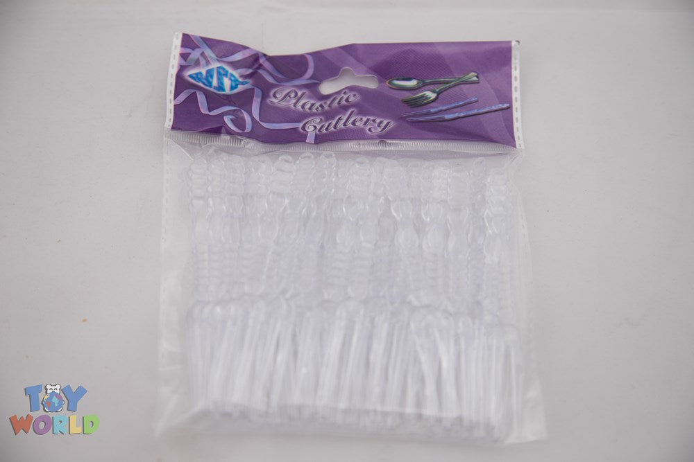 4in Dessert Forks 65pc/Pack - Clear