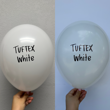 Tuftex White 17 inch Latex Balloons 50ct