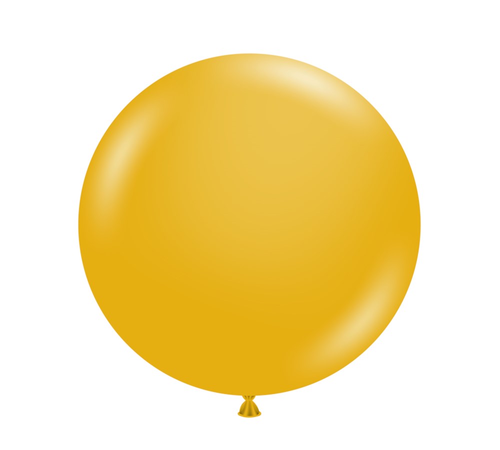 Tuftex Mustard 17 inch Latex Balloons 50ct