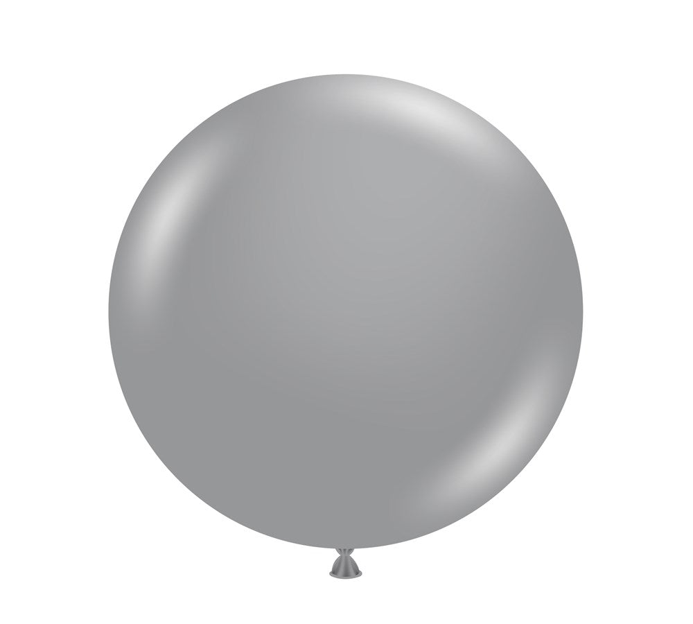 Tuftex Metallic Silver 17 inch Latex Balloons 50ct