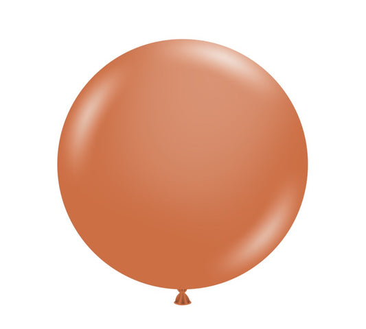 Tuftex Burnt Orange 17 inch Latex Balloons 50ct