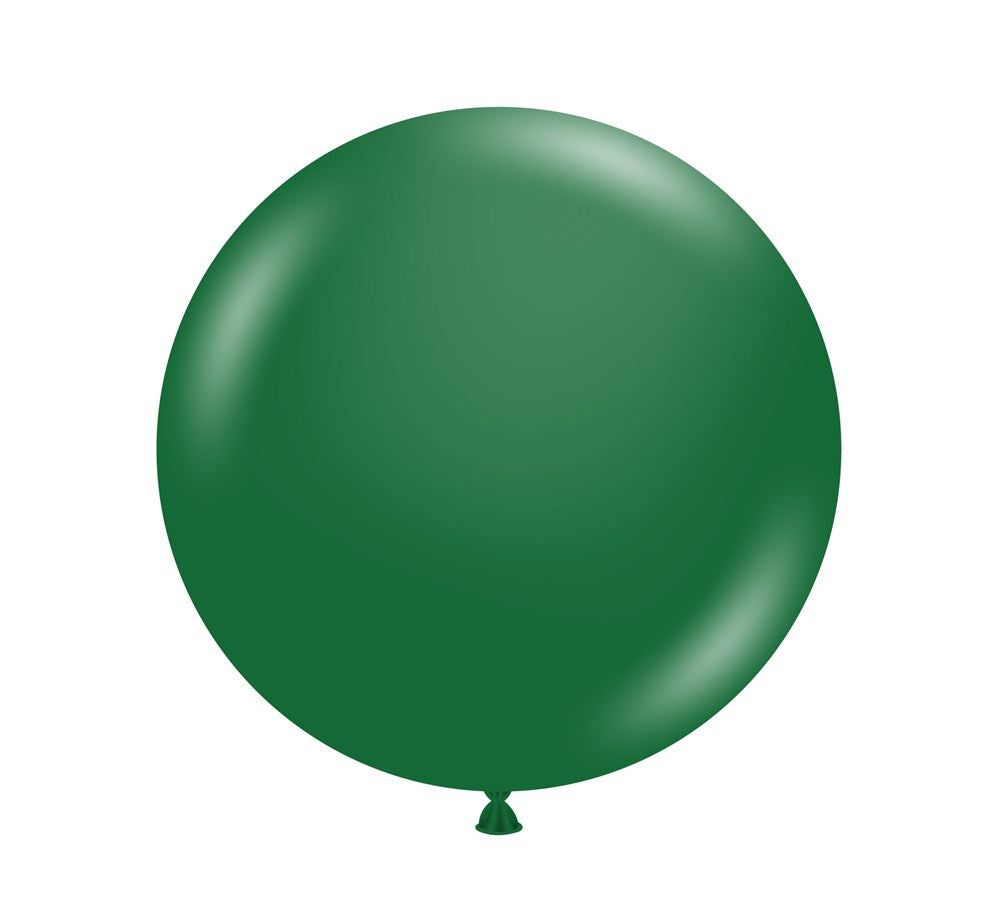 Tuftex Metallic Forest Green 17 inch Latex Balloons 50ct
