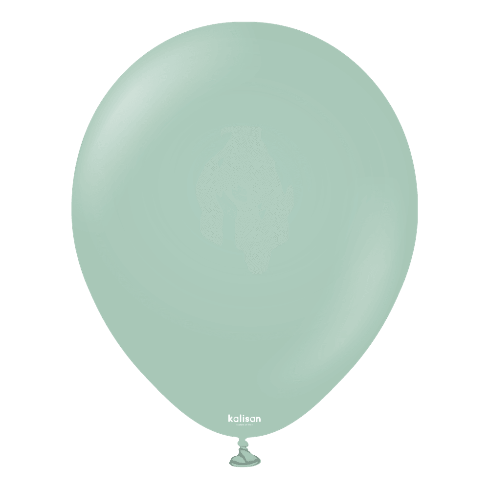 18 inch Kalisan Retro Winter Green Latex Balloons 25ct - Toy World Inc