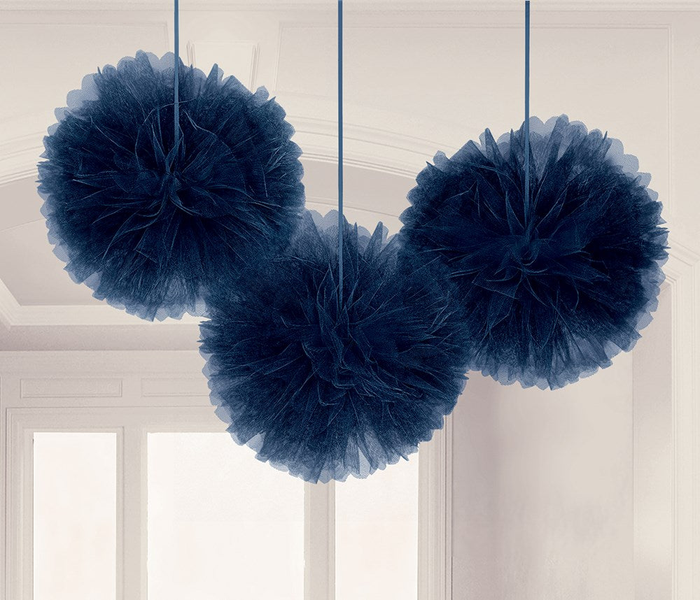Navy Bride Deluxe Tulle Fluffy Decorations - Tulle Navy