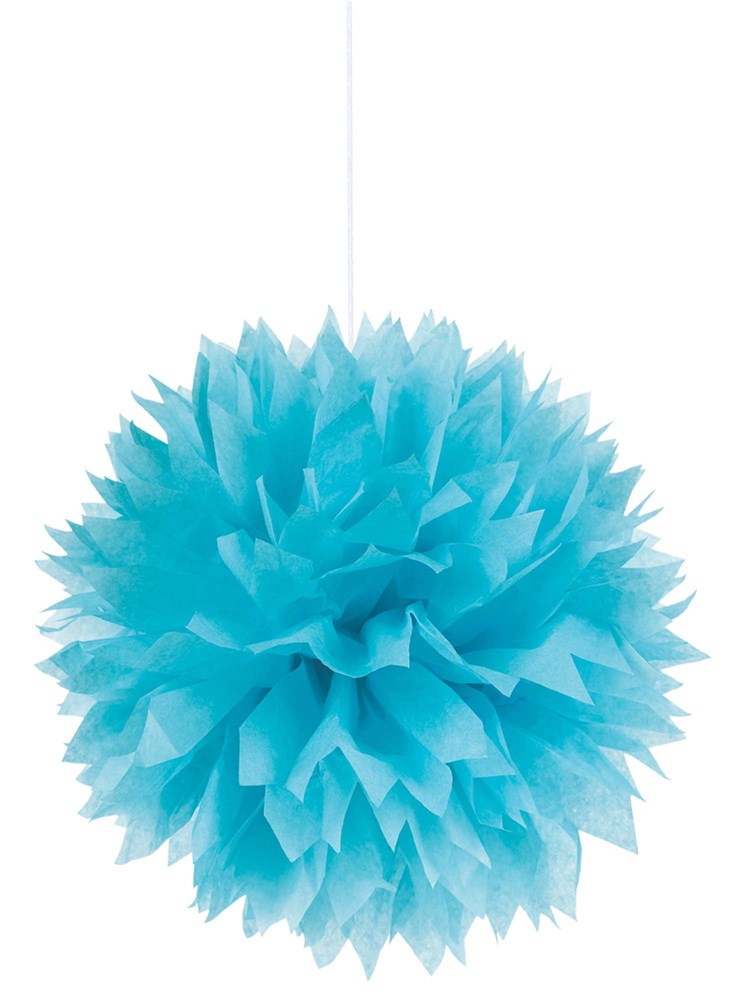 Fluffy Decoration Blue 16in 3ct