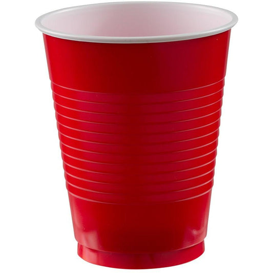 18oz Plastic Cup 50ct Apple Red - Toy World Inc