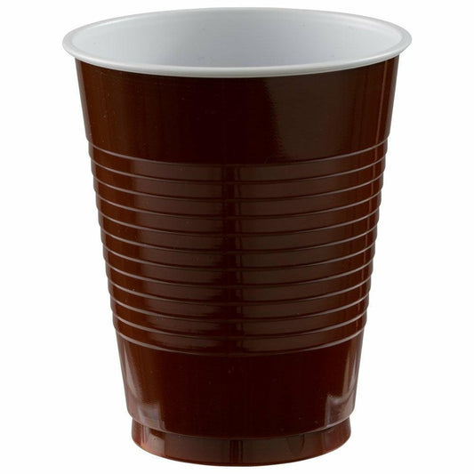 18oz Plastic Cup 50ct Brown - Toy World Inc