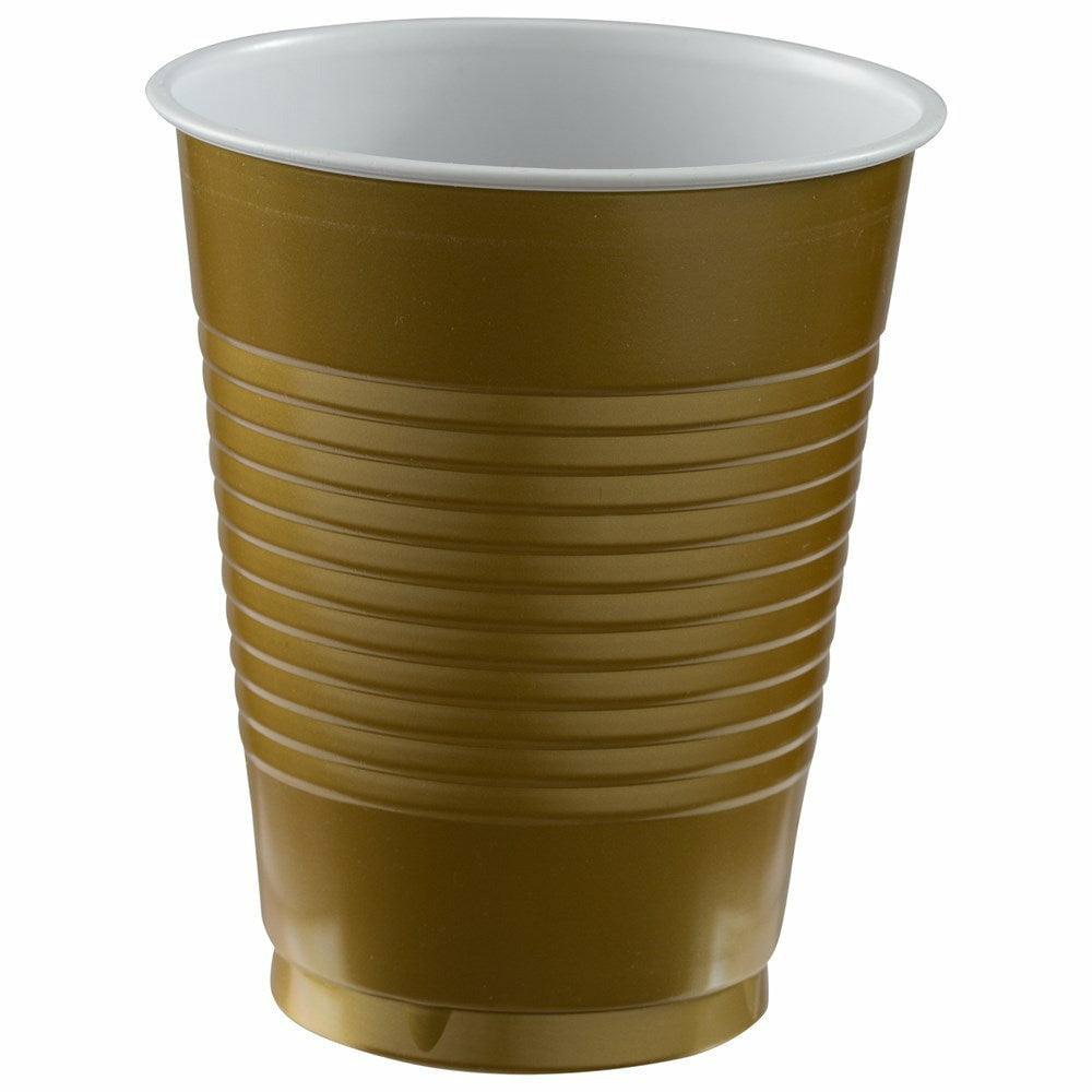 18oz Plastic Cup 50ct Gold - Toy World Inc