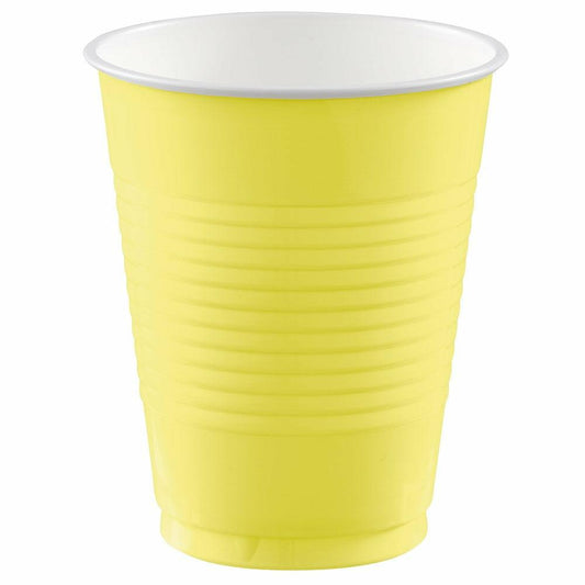 18oz Plastic Cup 50ct Light Yellow - Toy World Inc