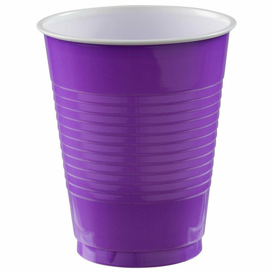 18oz Plastic Cup 50ct Purple - Toy World Inc
