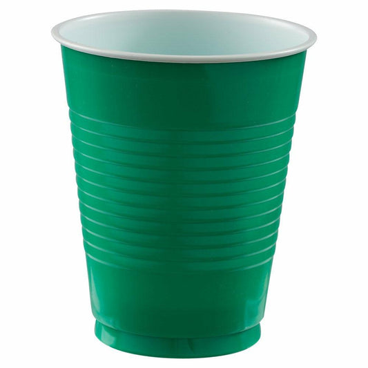 18oz Plastic Cup Festive Green 20ct - Toy World Inc