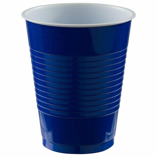 18oz Plastic Cup Royal Blue 20ct - Toy World Inc