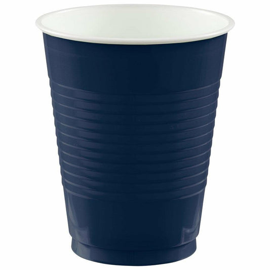 18oz Plastic Cup True Navy 20ct - Toy World Inc