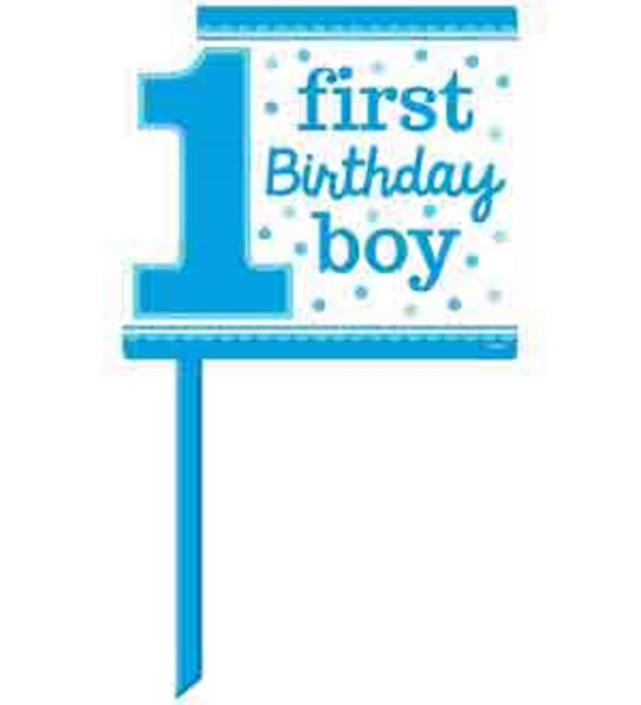 Glitter 1st Birthday Boy Yard Sign