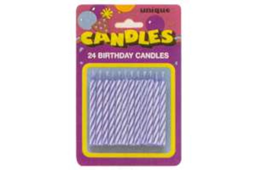 Birthday Candle Blue Spiral 24ct