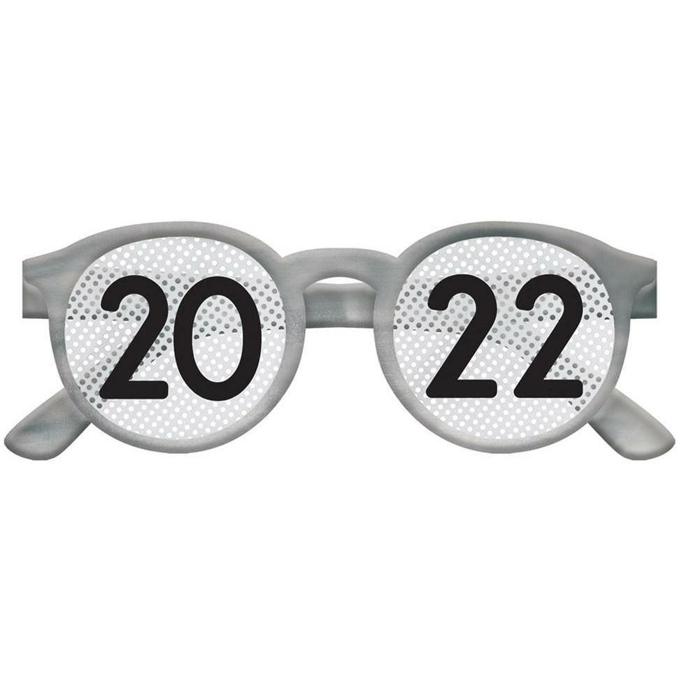 2022 Black Silver Gold New Years Glasses Multi Pack 8ct. - Toy World Inc