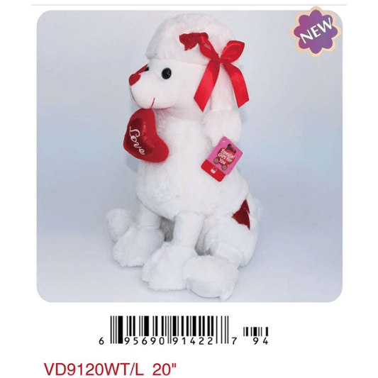 20in White Love Dog LOVE - Toy World Inc