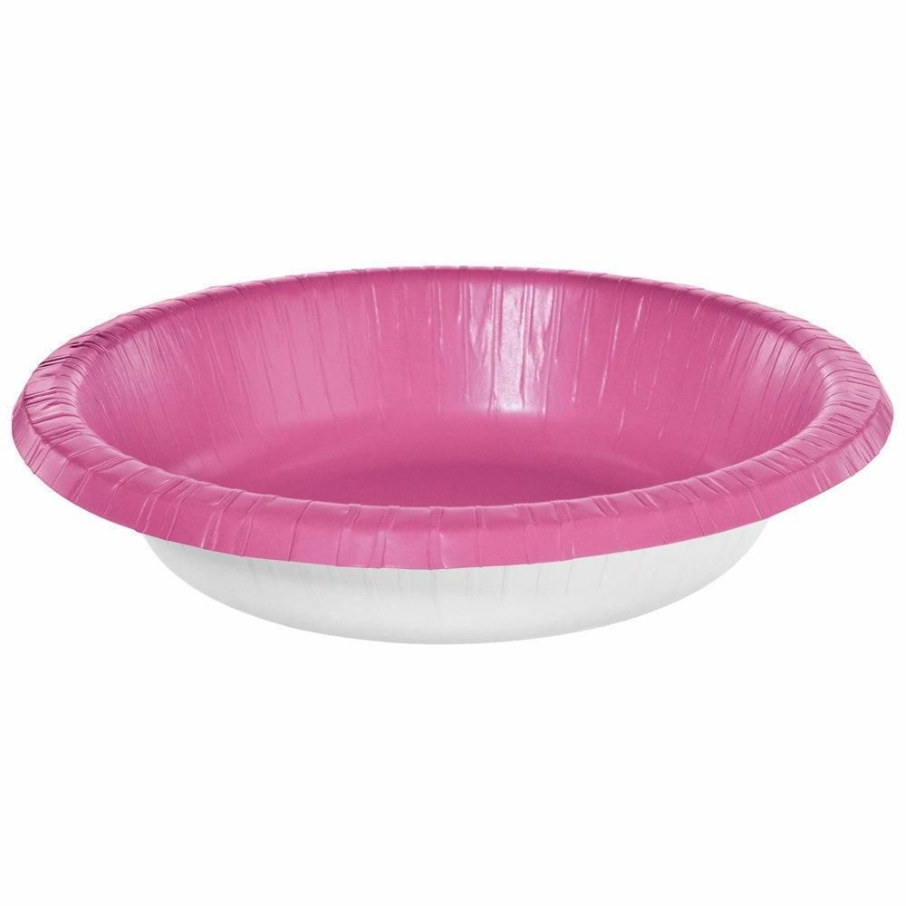 20oz Paper Bowl Bright Pink 20ct - Toy World Inc