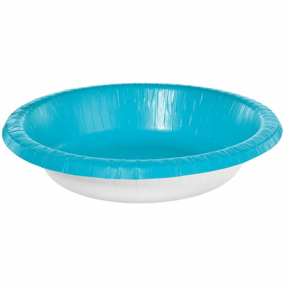 20oz Paper Bowl Caribbean Blue 20ct - Toy World Inc