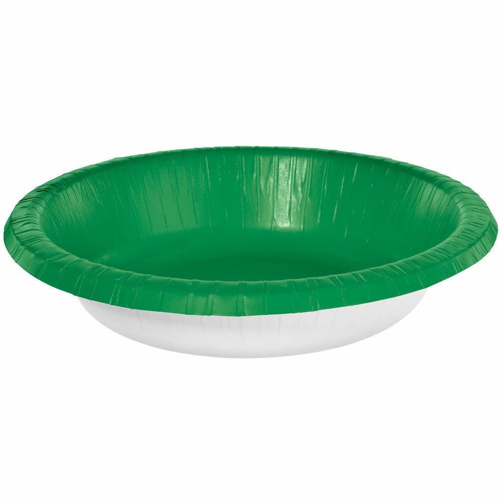 20oz Paper Bowl Festive Green 20ct - Toy World Inc