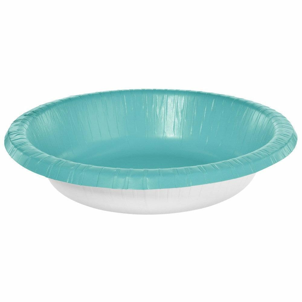 20oz Paper Bowl Robins Egg Blue 20ct - Toy World Inc