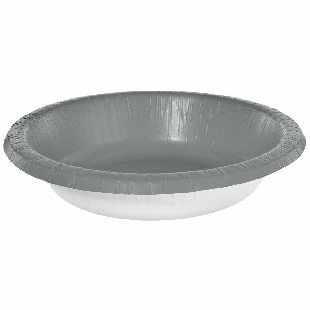 20oz Paper Bowl Silver 20ct - Toy World Inc