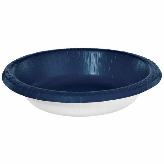 20oz Paper Bowl True Navy 20ct - Toy World Inc