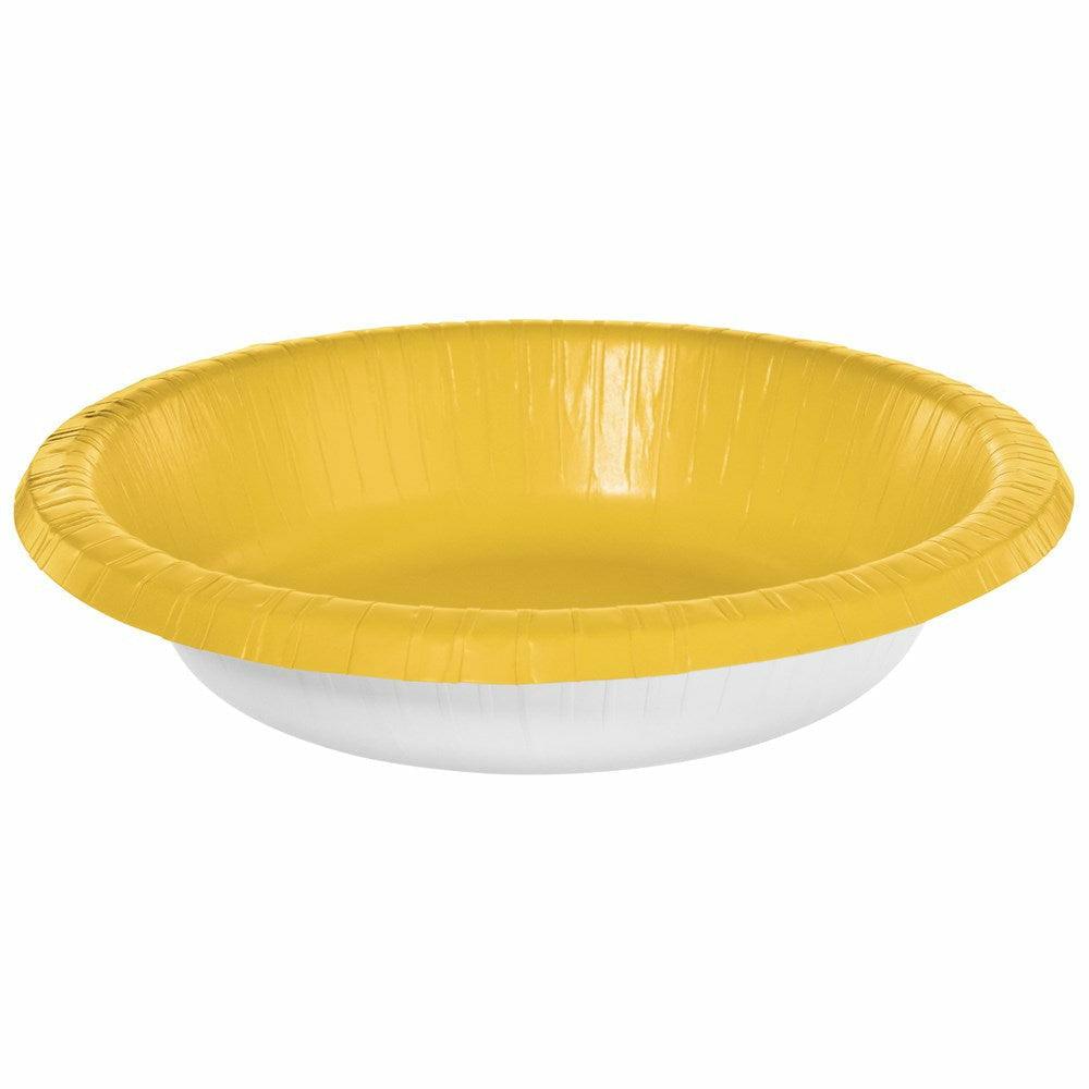 20oz Paper Bowl Yellow 20ct - Toy World Inc