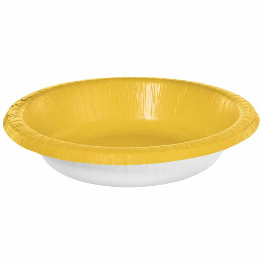 20oz Paper Bowl Yellow 20ct - Toy World Inc