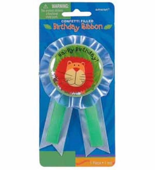 Jungle Animals Confetti Award Ribbon