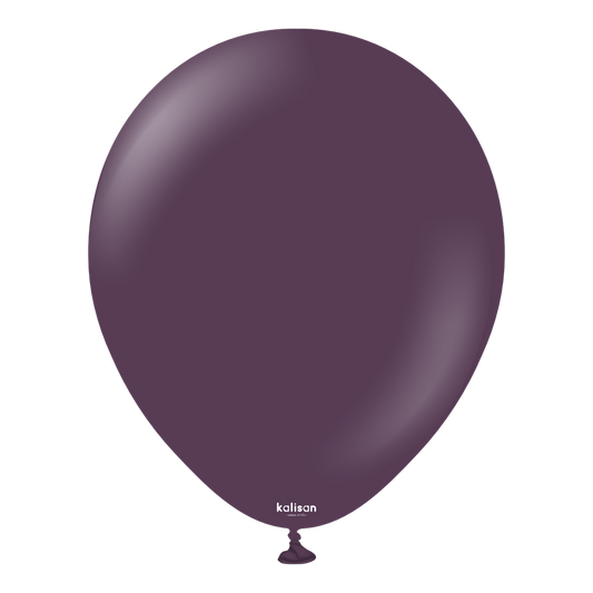 18 inch Kalisan Standard Plum Latex Balloons 25ct