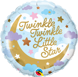 Qualatex 18 pulgadas Twinkle Little Star Foil Globo 1ct