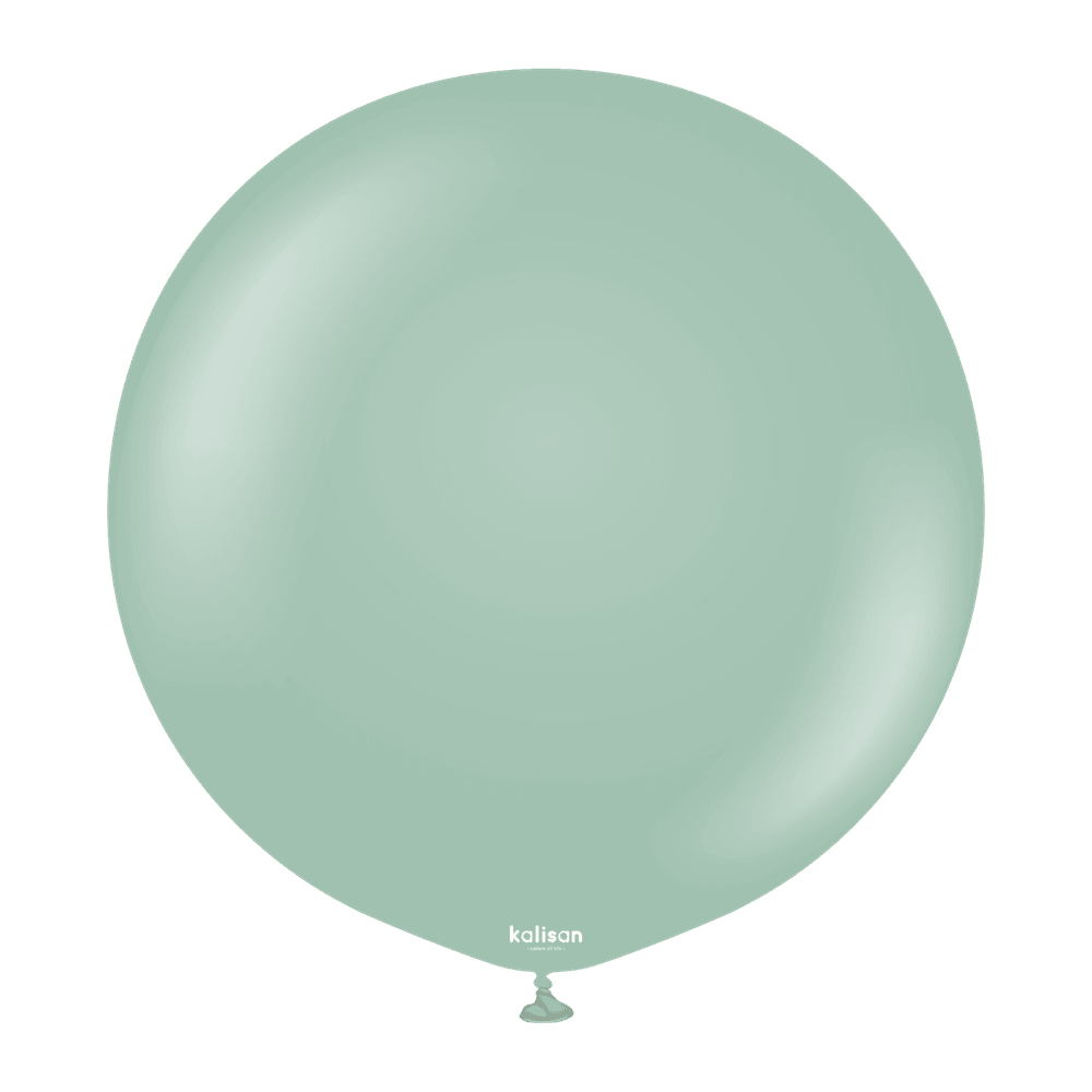 24 inch Kalisan Retro Winter Green Latex Balloons 2ct - Toy World Inc