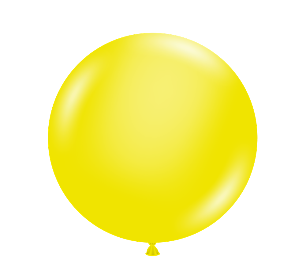 Tuftex Clear Yellow 24 inch Latex Balloons 1ct
