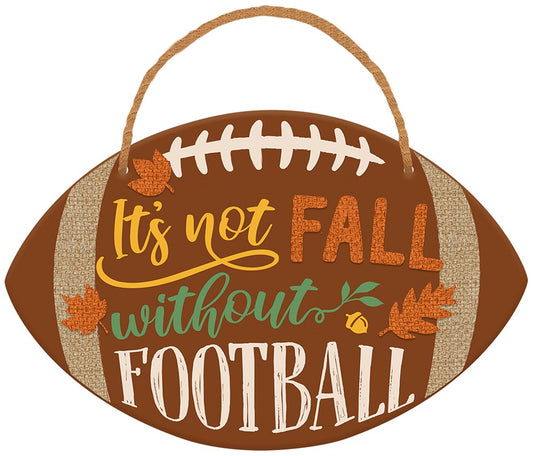 Fall Football Shaped Hanging Sign