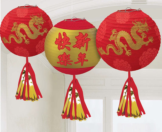 Chinese New Year Deluxe Lanterns with Tassels