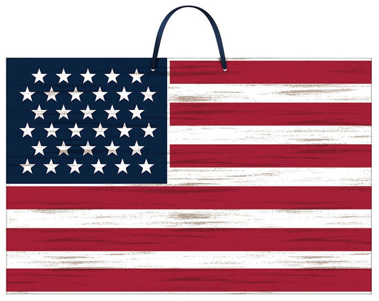 Cartel colgante de la bandera americana