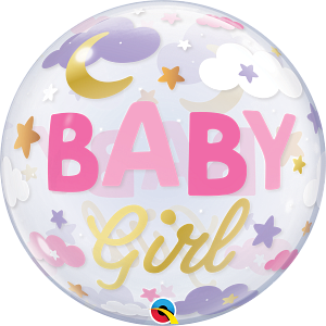 Qualatex 22 Inch Baby Girl Sweet Bubble Balloon 1ct