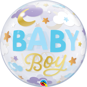 Qualatex 22 Inch Baby Boy Sweet Bubble Balloon 1ct