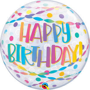 Qualatex 22 Inch Birthday Confetti Bubble Balloon 1ct