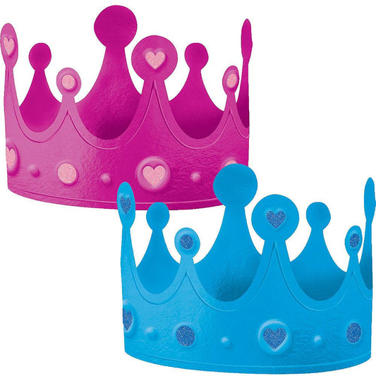 Gender Reveal Crown-Pk- Blue 12ct