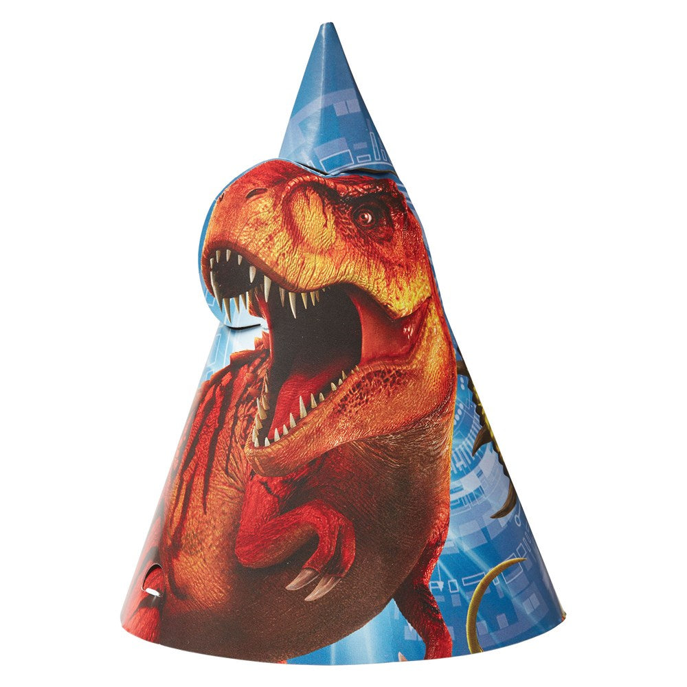 Jurassic World Diecut Paper Cone Hats 8ct