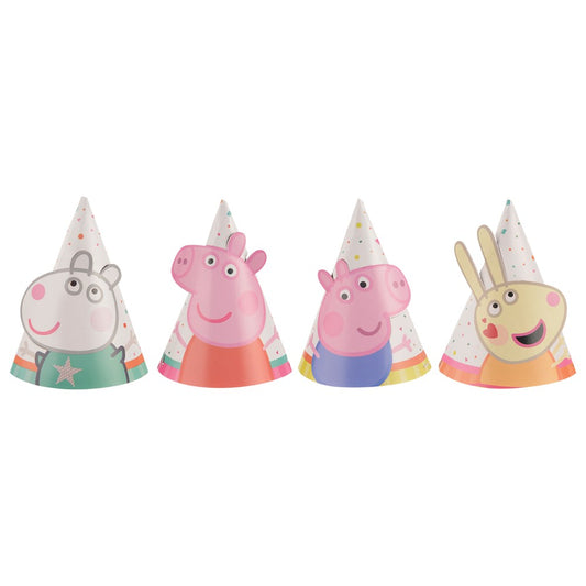 Peppa Pig Confeti Fiesta Mini Sombreros de Fiesta 8ct