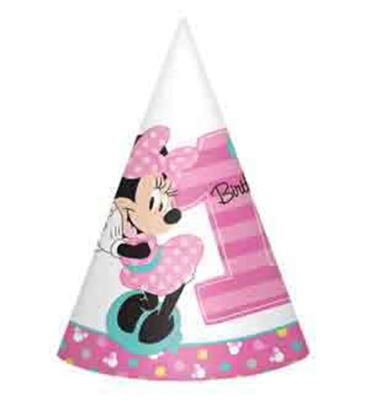 Minnie Fun To Be One Cone Hat 8ct