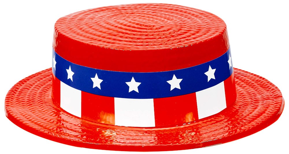 Sombrero de skimmer patriótico