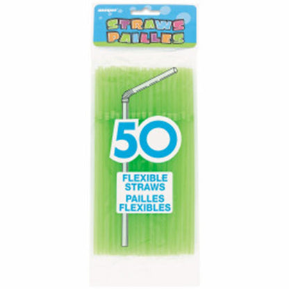 Neon Flex Straw 50ct - Assorted