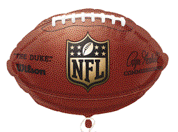Globo de aluminio de 18 pulgadas con anagrama de fútbol americano de la NFL
