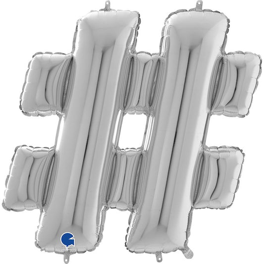 Grabo Silver Symbol # Globo de aluminio de 26 pulgadas